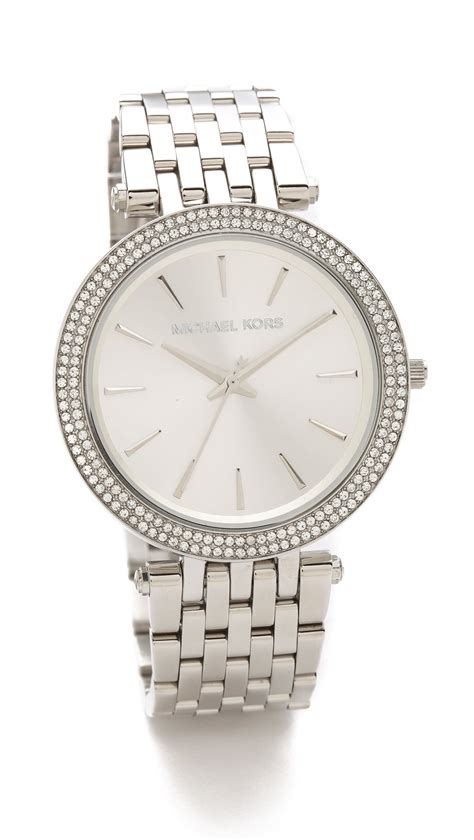 uhren glitzersteine michael kors silber|Women's Silver Designer Watches .